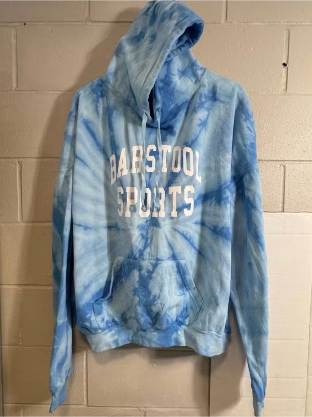 3XL Barstool Sports Blue Tie-Dye Hoodie